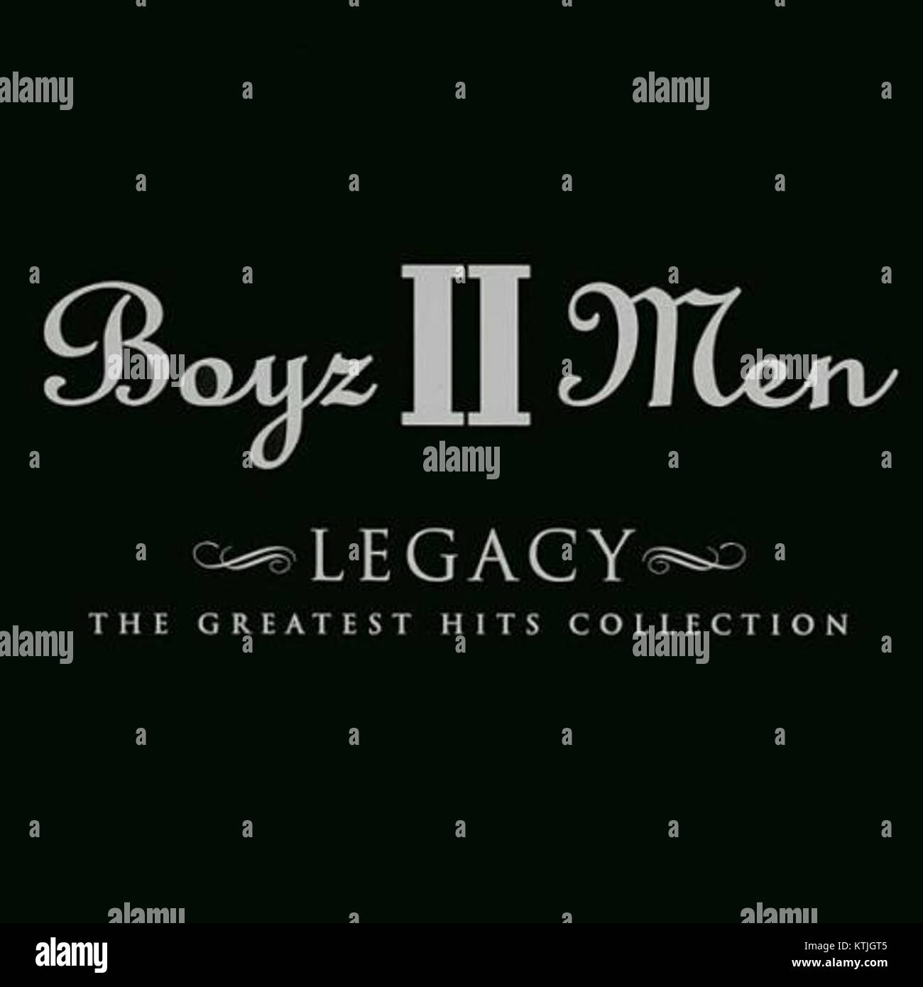 La pochette de l'album Legacy : The Greatest Hits Collection de Boyz II Men présente l'image et l'héritage musical du groupe R&B emblématique. L'album contient une compilation de leurs chansons les plus populaires, soulignant leur contribution au genre et leur influence durable sur la musique. Banque D'Images