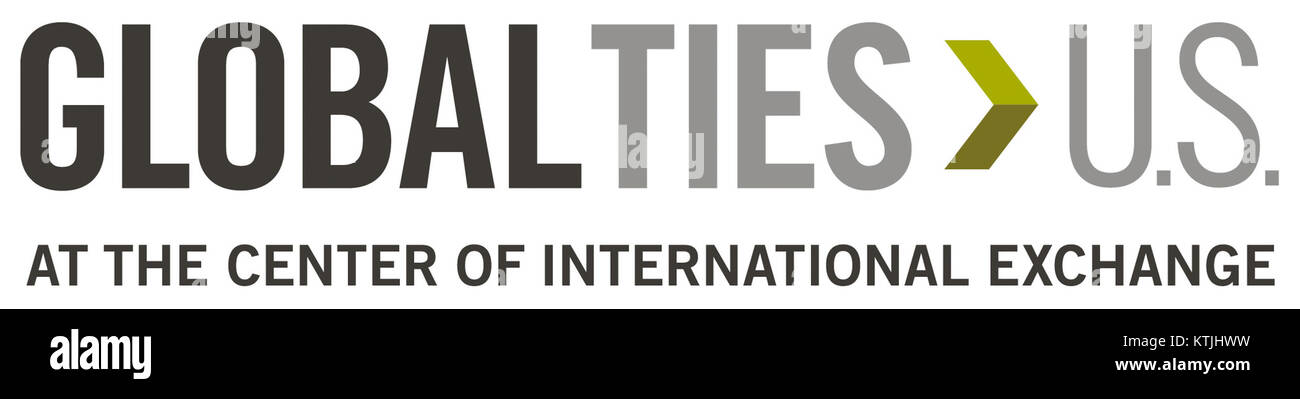 Le logo américain Global Ties représente un réseau d'organisations vouées au renforcement de la coopération internationale et à la promotion des échanges culturels. En tant que partie essentielle des efforts diplomatiques et d’engagement mondial des États-Unis, il symbolise la collaboration et l’engagement communautaire à l’échelle mondiale. Banque D'Images