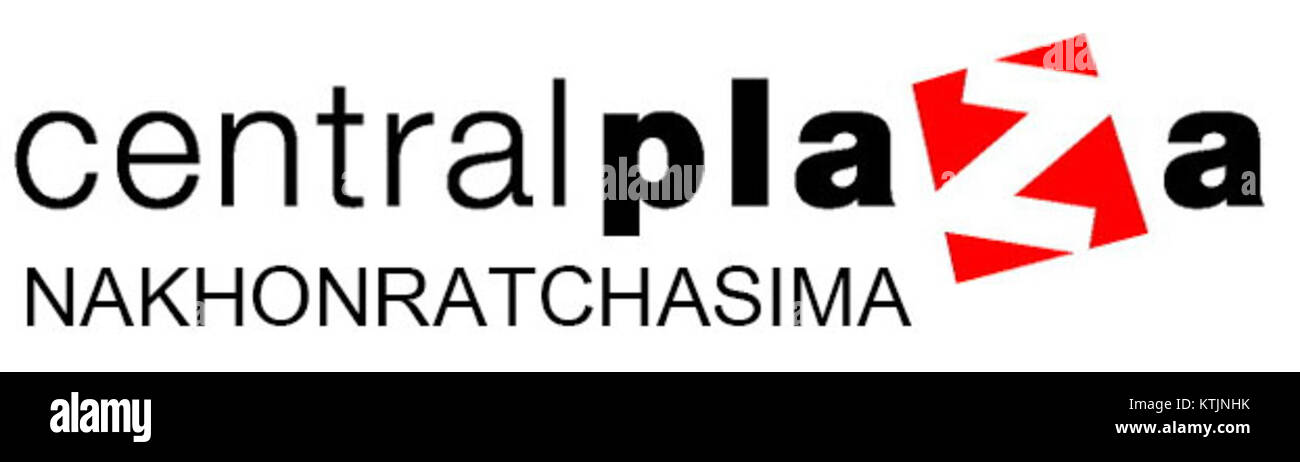Le logo Centralplaza Nakhonratchasima représente la marque du centre commercial Centralplaza situé à Nakhon Ratchasima, en Thaïlande. Le logo symbolise le rôle du centre commercial en tant que centre commercial et culturel clé dans la région. Banque D'Images