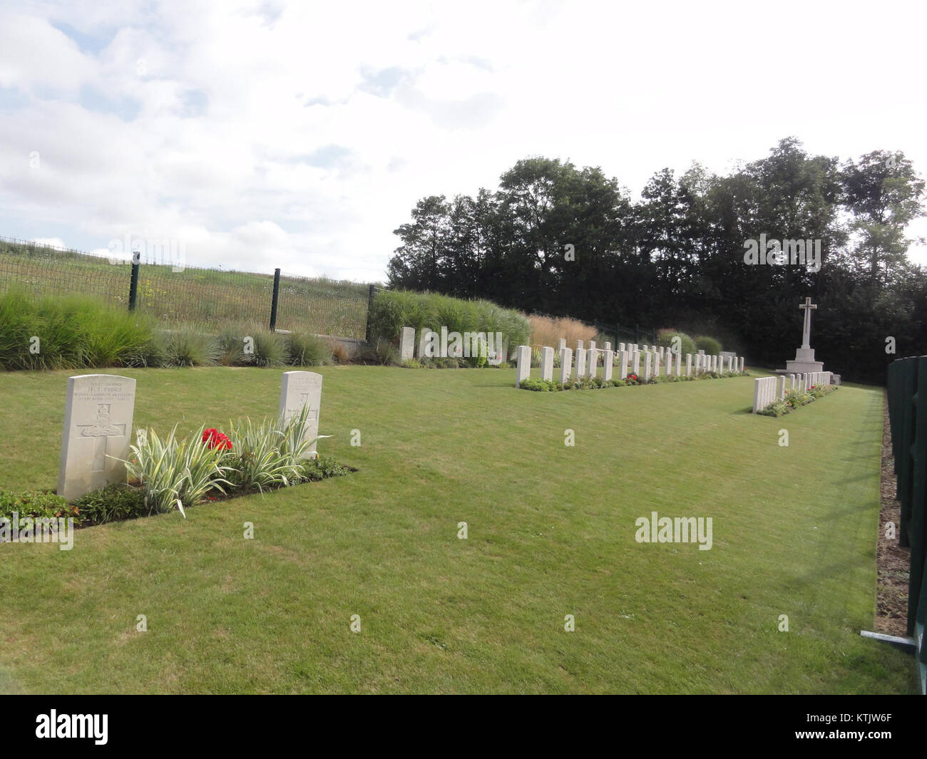 Étreillers (Aisne) Marteville Communal Cemetery Banque D'Images