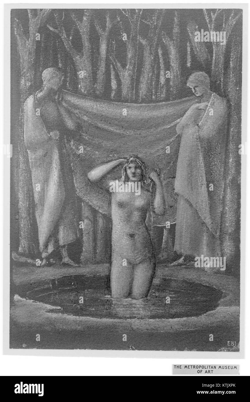 Le 'bain de Vénus' est une peinture emblématique de la collection du Metropolitan Museum of Art. L'œuvre représente la scène mythologique classique de Vénus, la déesse romaine de l'amour, dans un bain, illustrant les thèmes de la beauté et de la narration mythologique. Banque D'Images