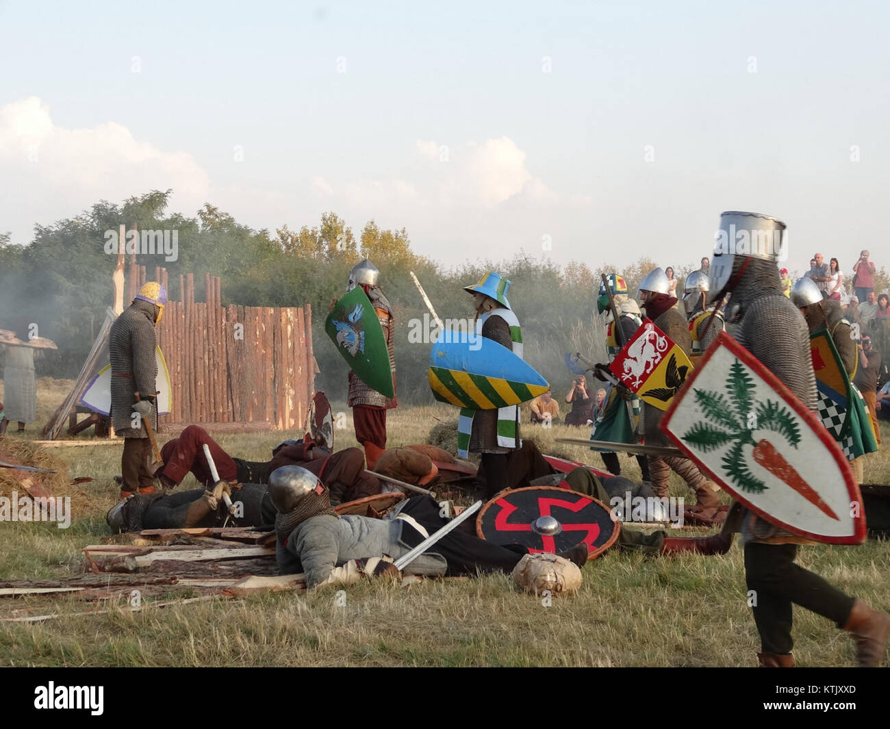 Une performance (inscenizacja) a eu lieu au BDG Wyszogrod le 28 septembre 2014. Cet événement culturel ou théâtral a présenté une production ayant une signification historique ou sociale. Banque D'Images