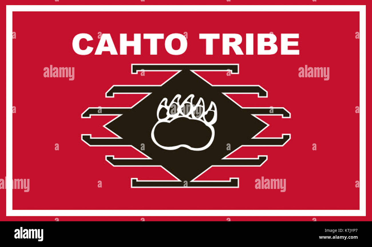 Le drapeau Cahto représente le peuple autochtone Cahto du nord de la Californie. Il présente des symboles et des couleurs importants pour leur culture et leur patrimoine. Le drapeau est utilisé pour promouvoir et préserver leurs traditions et leur identité dans la société moderne. Banque D'Images