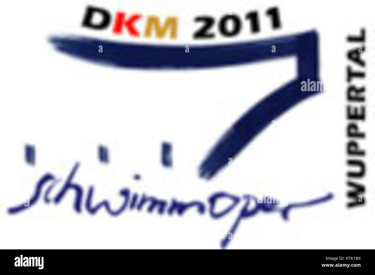 Le logo de la Deutsche Kurzbahnmeisterschaften 2011, une compétition de championnat allemand axée sur les épreuves de natation en court parcours, illustre l'excellence sportive de l'Allemagne. Banque D'Images