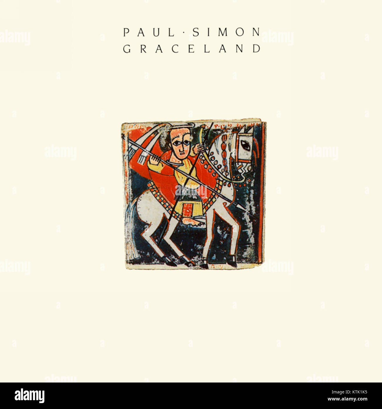 La couverture de la chanson de Paul Simon, « Graceland », présente les images emblématiques associées à la maison d'Elvis Presleyâ€ ™ à Memphis, Tennessee. La chanson explore les thèmes du pèlerinage et de l'inspiration musicale dans le contexte de la culture américaine. Banque D'Images