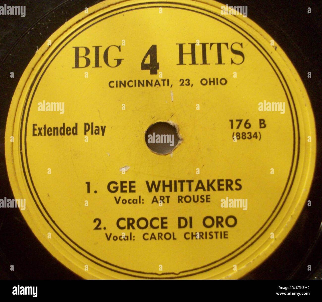 Big 4 Hits 176 présente des chansons de divers artistes, dont des titres de B. Gee et Whittaker, probablement tirés d'une compilation du milieu du XXe siècle. Banque D'Images