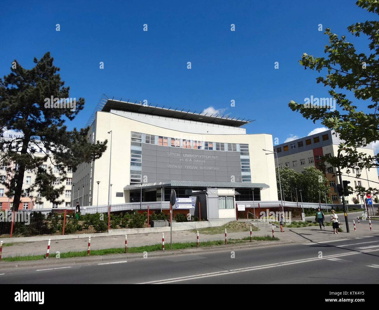 Le Uniwersytecki Szpital No.1 en Pologne fournit des soins médicaux et des recherches de pointe. Cet hôpital est une institution de premier plan dans l'enseignement médical et les soins de santé en Pologne. Banque D'Images