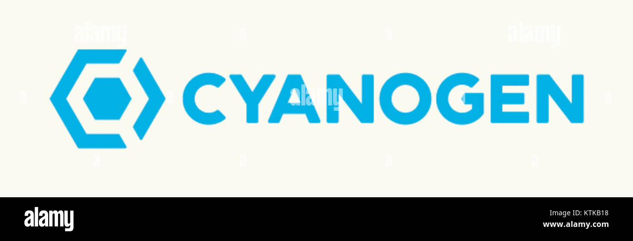 Cyanogen Inc. Était une société connue pour développer le système d'exploitation Android personnalisé CyanogenMod. Le logo représente l'accent mis par companyâ€™ sur le développement de logiciels open source, l'innovation et la personnalisation au sein de l'écosystème Android. CyanogenMod était un acteur important dans la communauté de modding Android, offrant aux utilisateurs des fonctionnalités supplémentaires et un meilleur contrôle sur leurs appareils. Banque D'Images