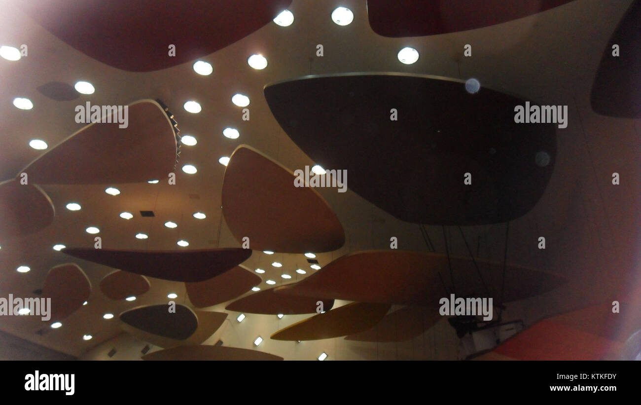 L’Aula Magna de l’Universidad Central de Venezuela (UCV) à Caracas a accueilli la cérémonie de promotion 99 de la Faculté des Sciences sociales (EAC FACES) en décembre 2016. Ce lieu emblématique est connu pour son importance architecturale et son rôle culturel au Venezuela. Banque D'Images