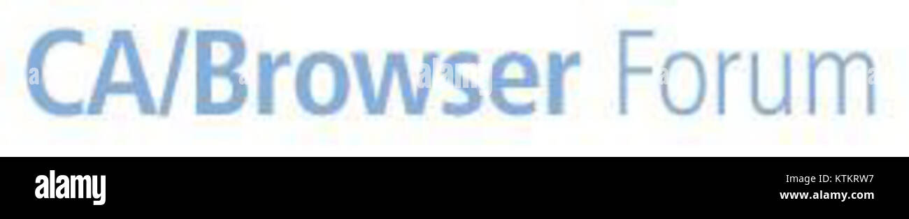 Logo du CA Browser Forum, un consortium industriel axé sur les normes de certificats numériques et d'infrastructure à clé publique (ICP). Banque D'Images