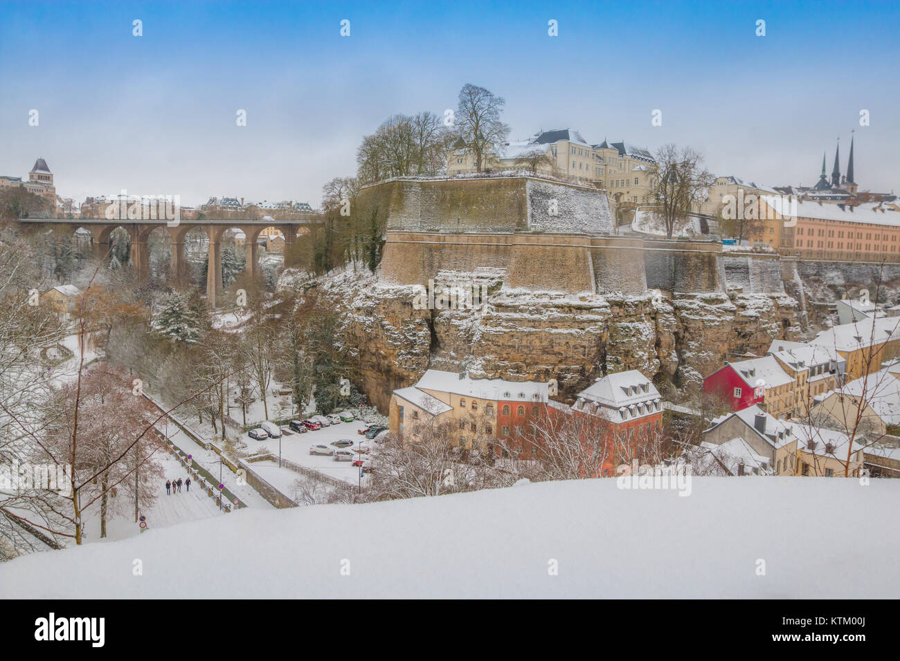 L'hiver dans la ville de Luxembourg Banque D'Images