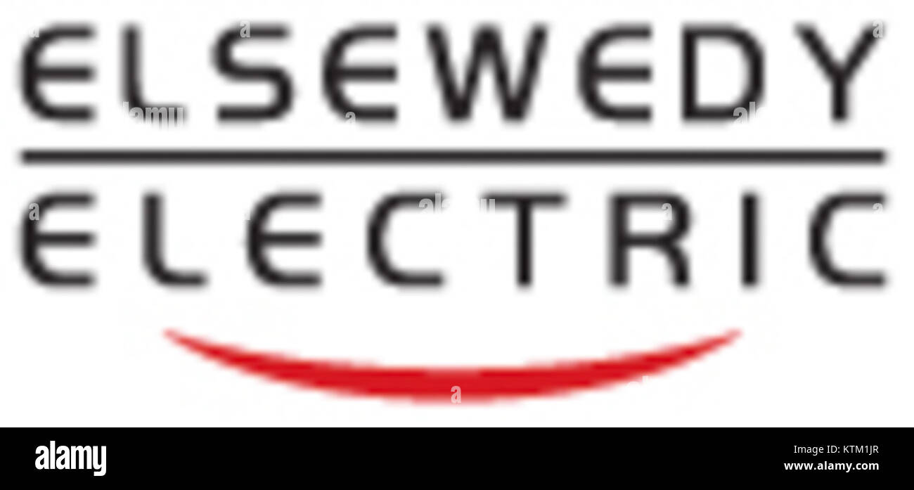 Elsewedy Electric est un fournisseur leader de solutions énergétiques intégrées, avec une expertise dans les domaines de l'alimentation, des câbles et des produits électriques. Le logo représente leur engagement en faveur de l'innovation énergétique et de la durabilité. Banque D'Images