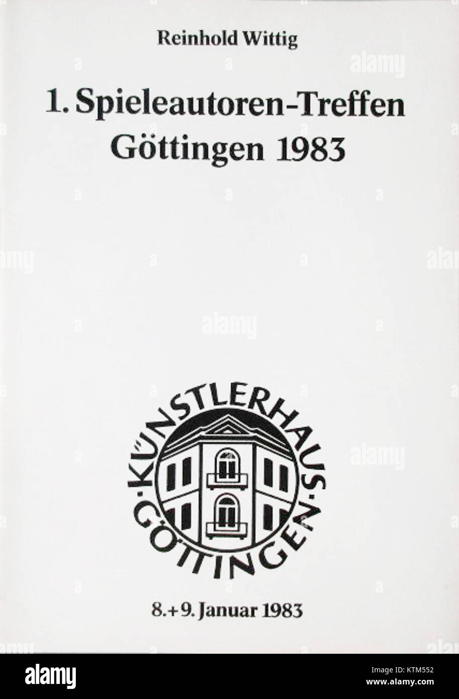 Heft Erstes Spieleautoren Treffen 1983 Goettingen Banque D'Images