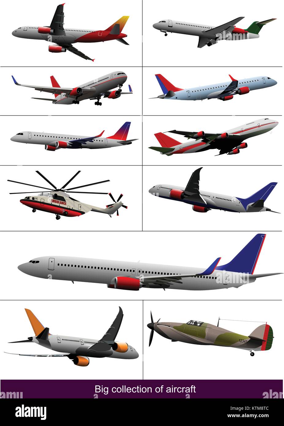 Collection De Diff rents Types D a ronefs Sur L air Vector Collection De Diff rents Types D a ronefs Sur L air Vector