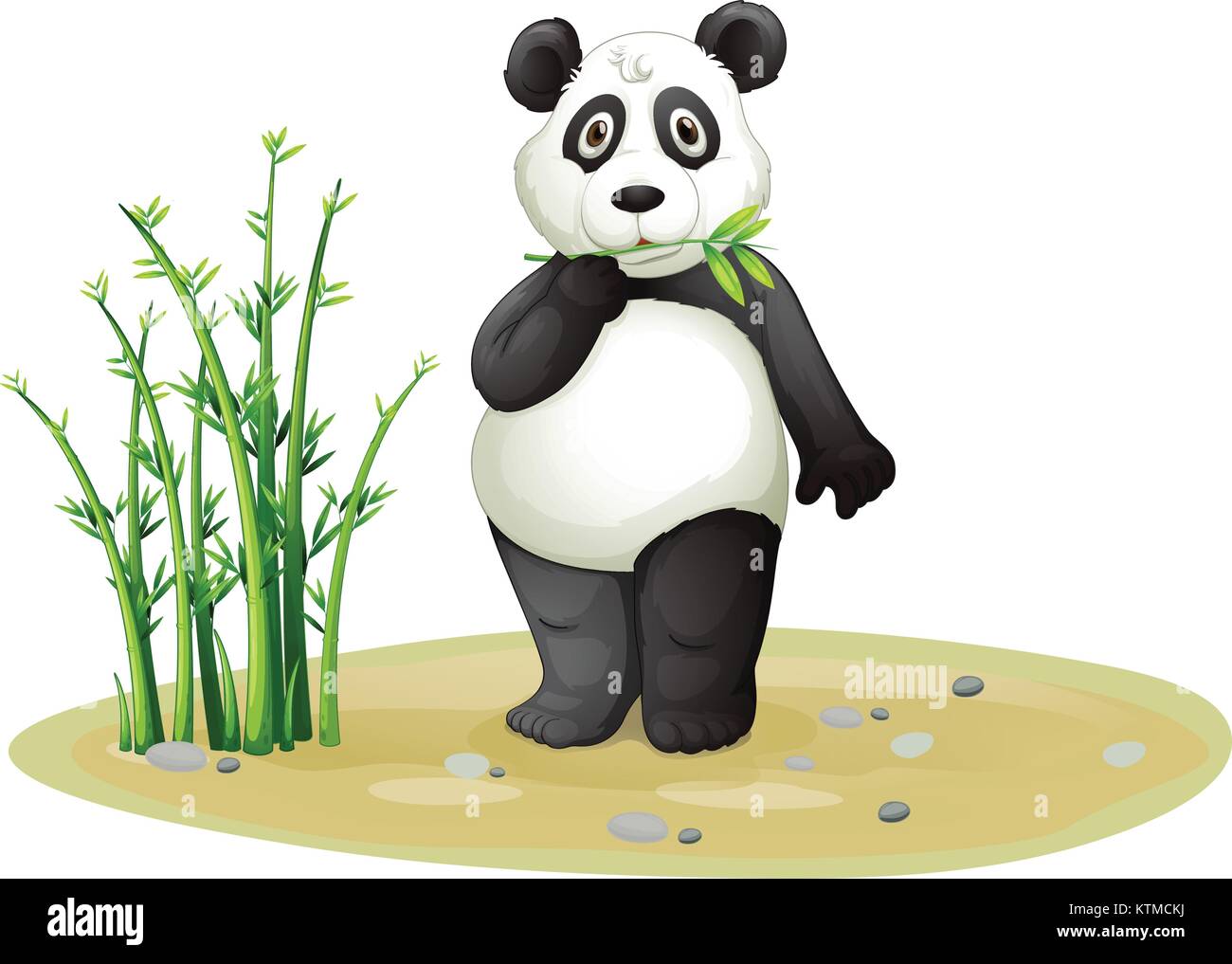 Illustration d'un panda sur fond blanc Illustration de Vecteur