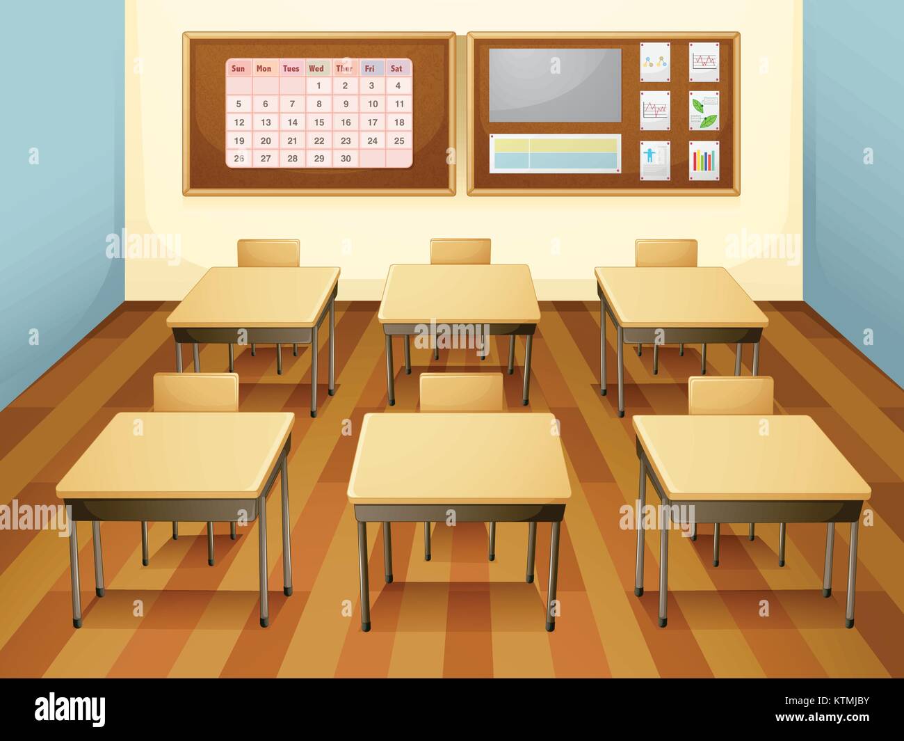 Illustration D Une Classe Vide Image Vectorielle Stock Alamy