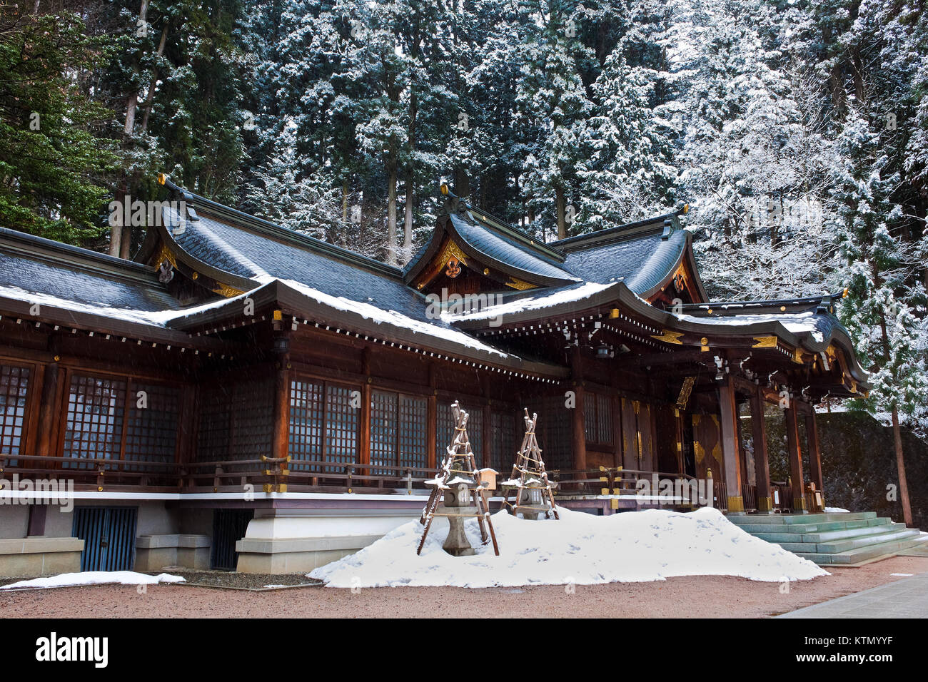 Sakurayama Hachimangu, Hida Takayama,,, au Japon en hiver Banque D'Images