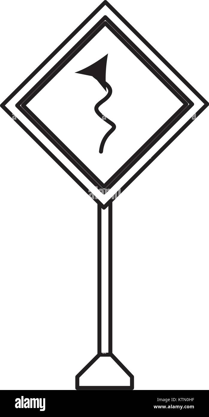 La conception des panneaux routiers d'avertissement Illustration de Vecteur