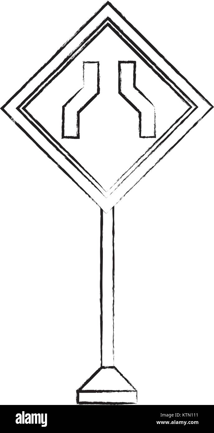 La conception des panneaux routiers d'avertissement Illustration de Vecteur