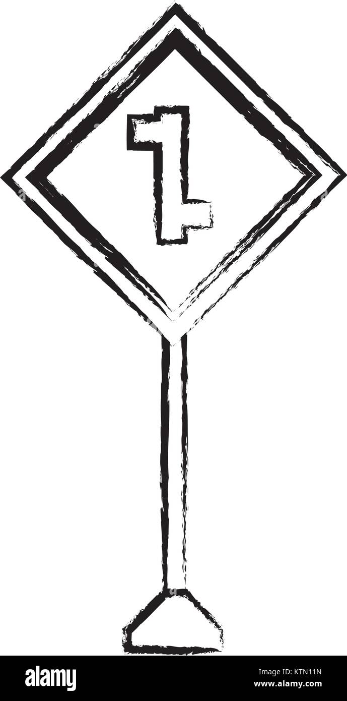 La conception des panneaux routiers d'avertissement Illustration de Vecteur