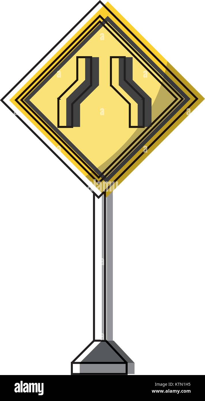 La conception des panneaux routiers d'avertissement Illustration de Vecteur