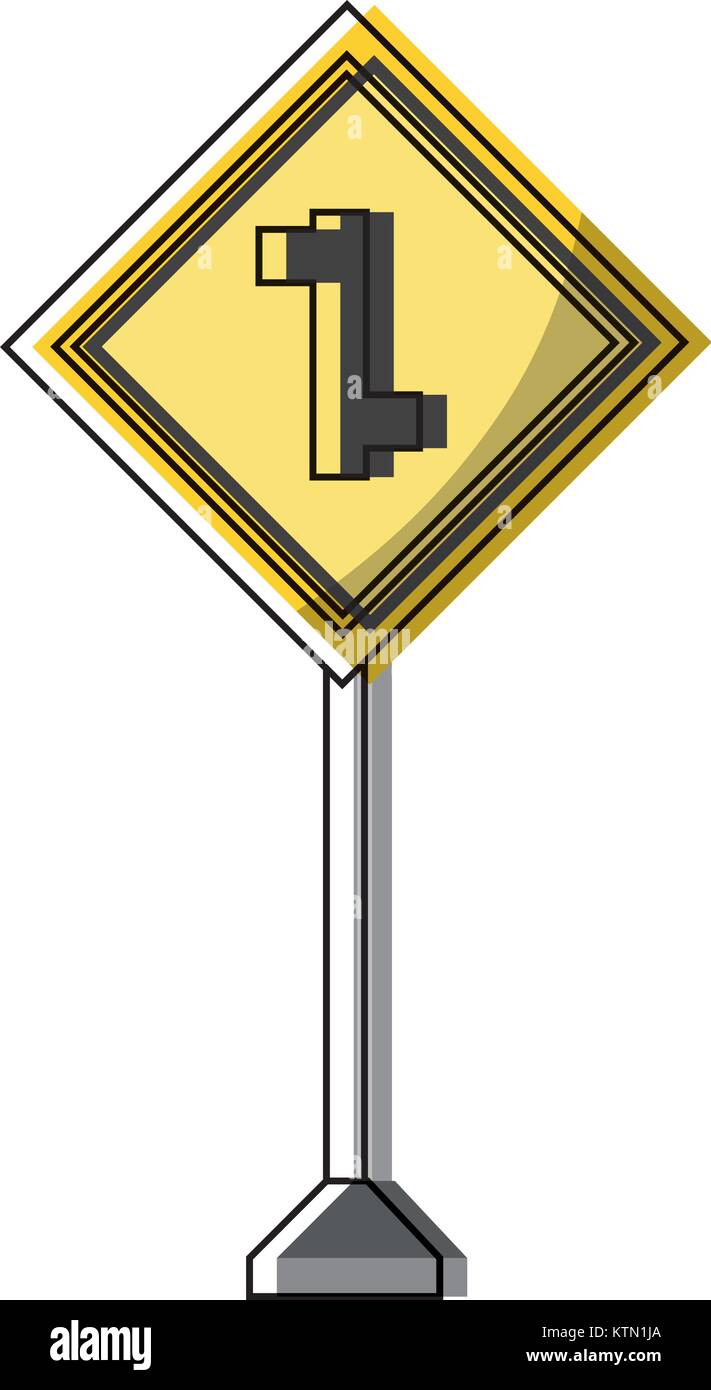 La conception des panneaux routiers d'avertissement Illustration de Vecteur