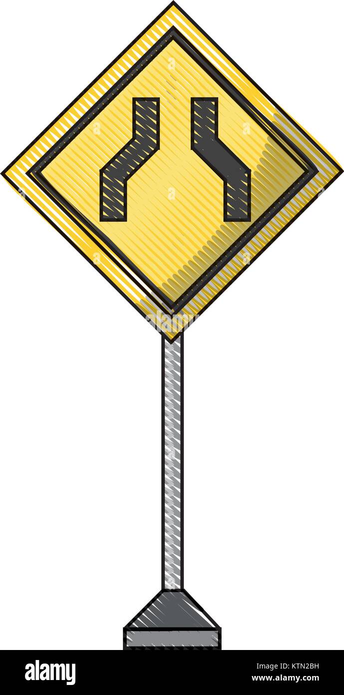 La conception des panneaux routiers d'avertissement Illustration de Vecteur