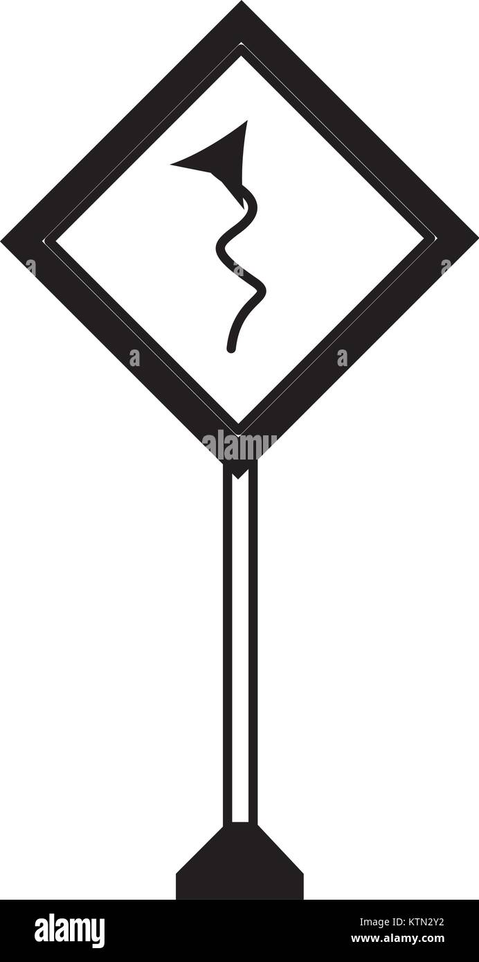 La conception des panneaux routiers d'avertissement Illustration de Vecteur