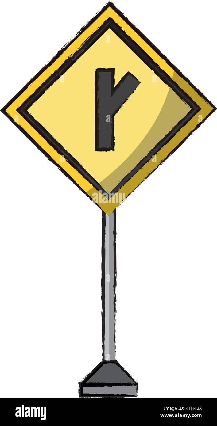 La conception des panneaux routiers d'avertissement Illustration de Vecteur