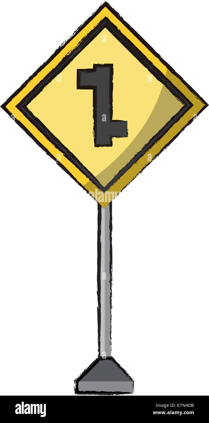 La conception des panneaux routiers d'avertissement Illustration de Vecteur