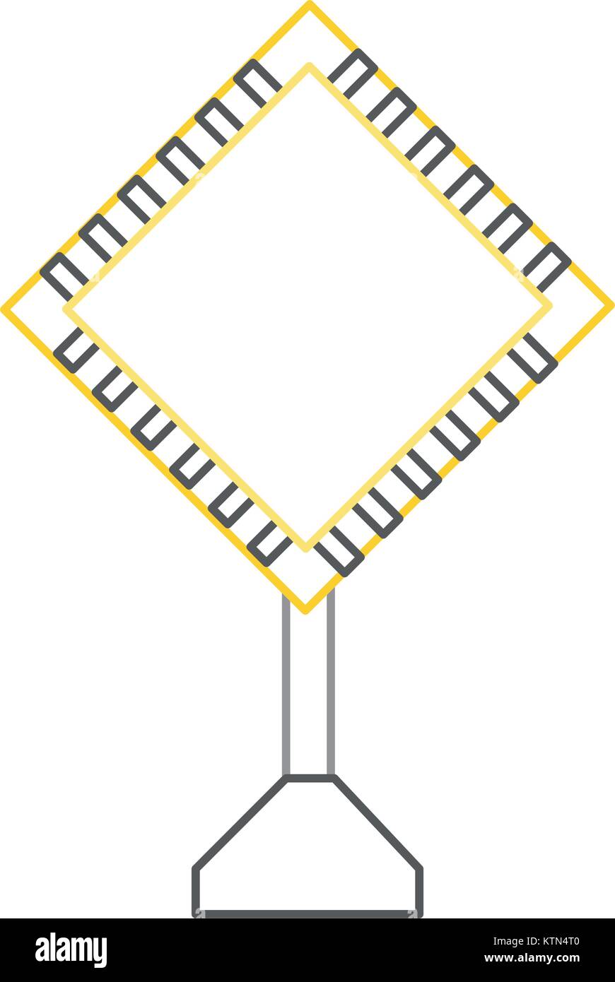 La conception des panneaux routiers d'avertissement Illustration de Vecteur