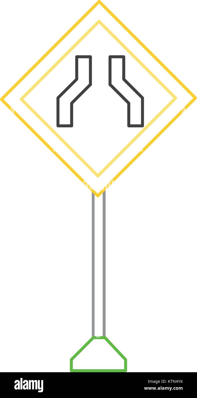 La conception des panneaux routiers d'avertissement Illustration de Vecteur