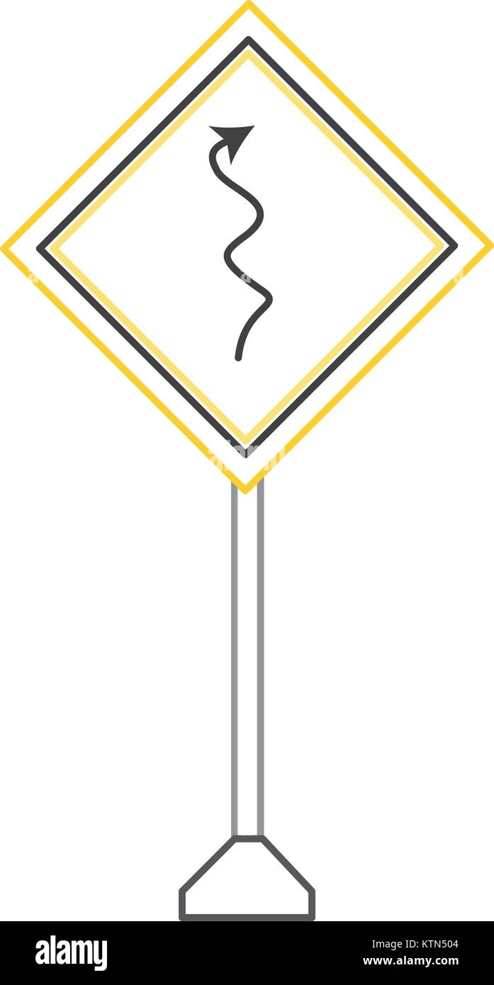 La conception des panneaux routiers d'avertissement Illustration de Vecteur
