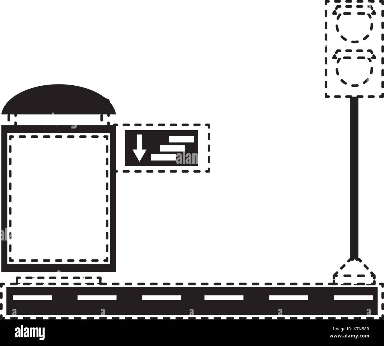 La conception de l'arrêt de bus Illustration de Vecteur