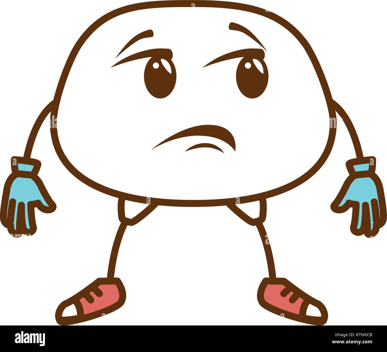 Visage triste caractère emoji vector illustration design Illustration de Vecteur