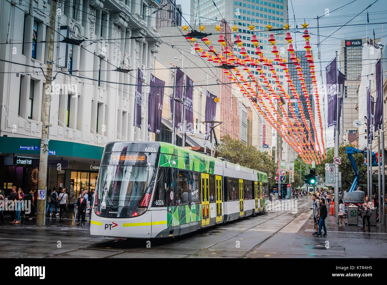 Tramway de la ville de Melbourne Banque D'Images