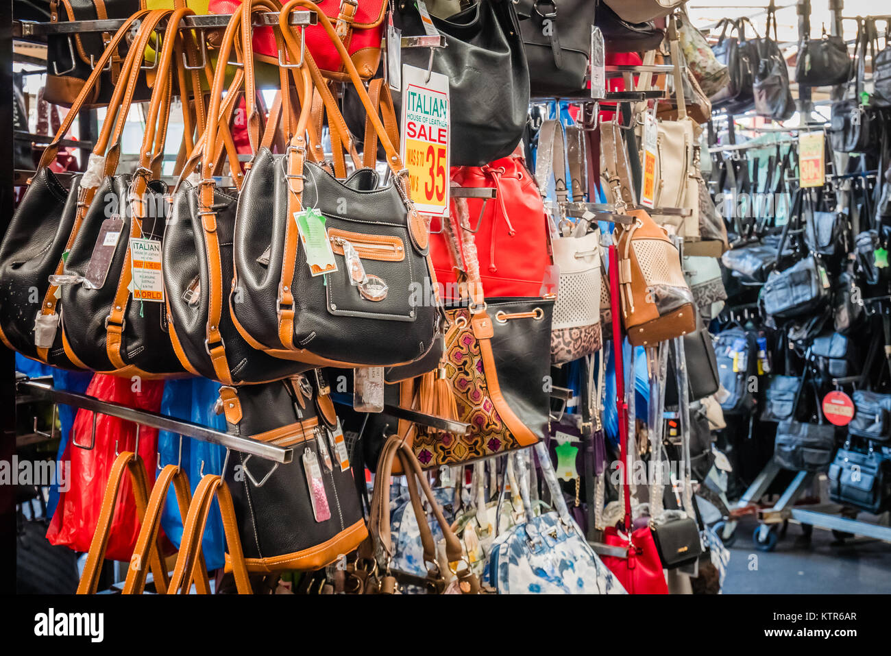 Melbourne le Queen Victoria Market est le plus grand marché en plein air en Australie Banque D'Images