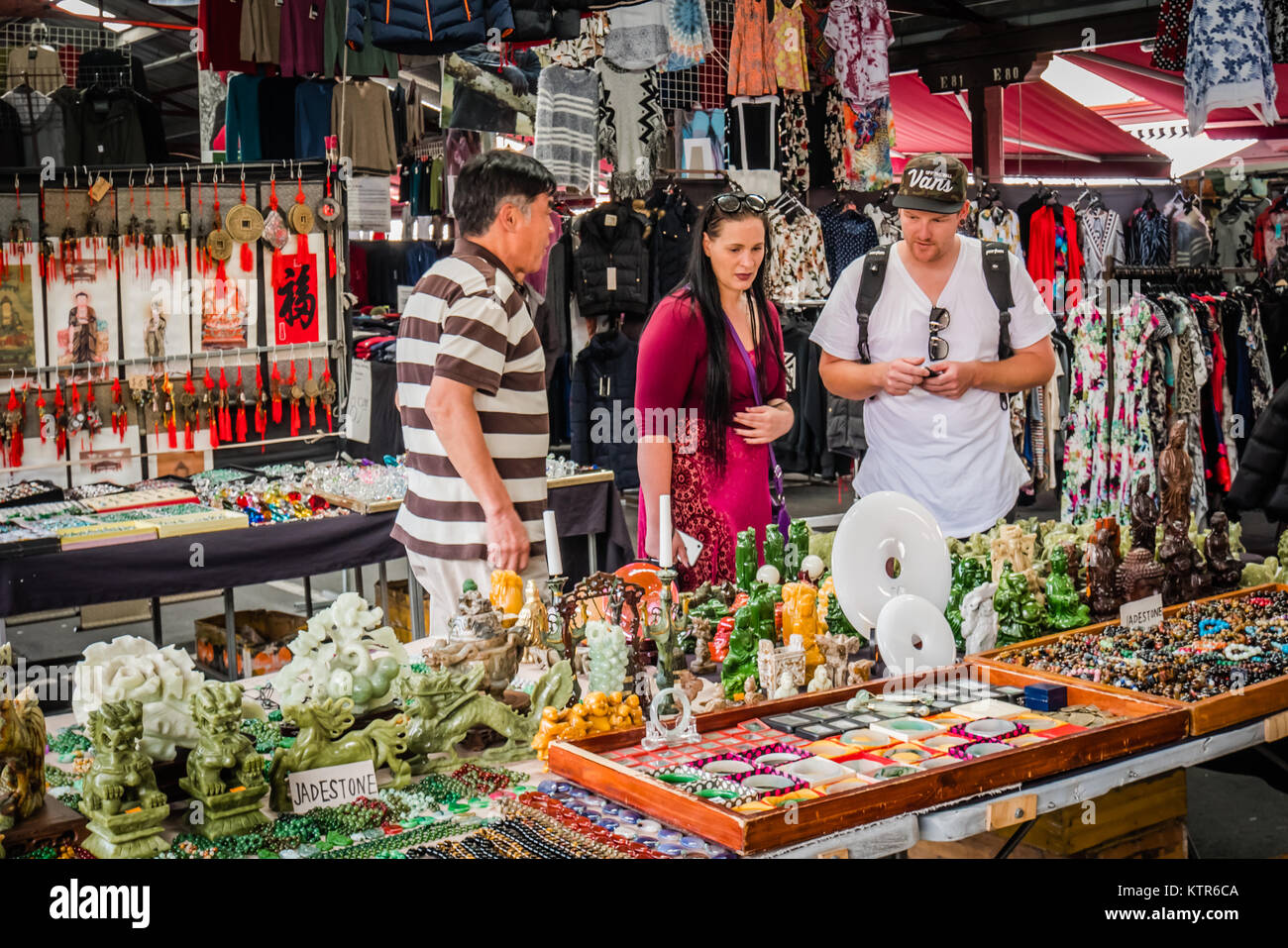 Melbourne le Queen Victoria Market est le plus grand marché en plein air en Australie Banque D'Images