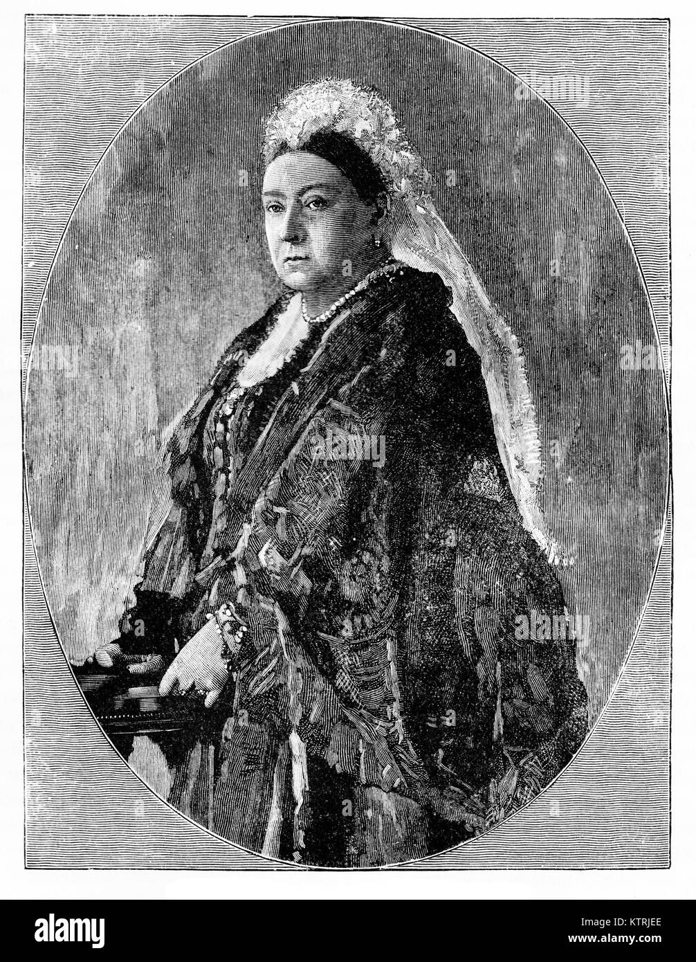 Portrait de la reine Victoria dans son Jubilé de l'an 1887 Banque D'Images