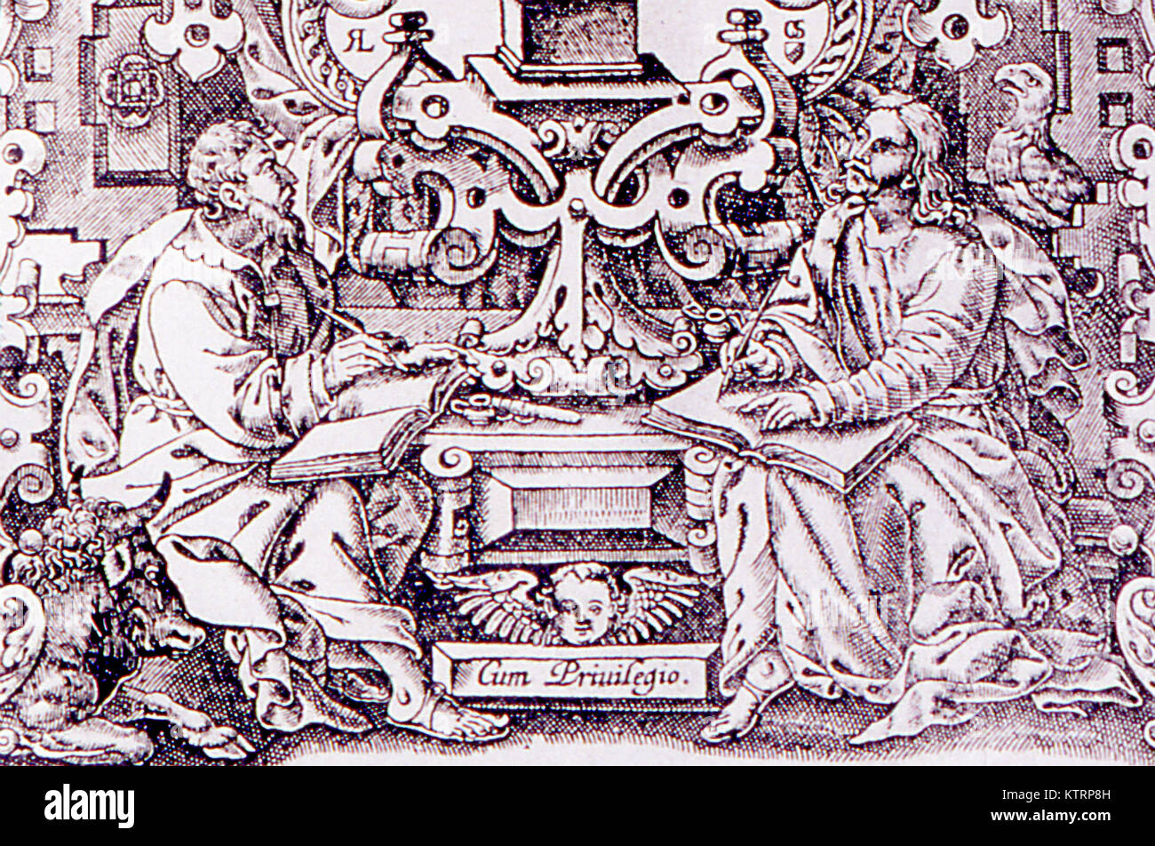 Détail de la page de titre du Nouveau Testament à partir de l'AV 1611 Banque D'Images