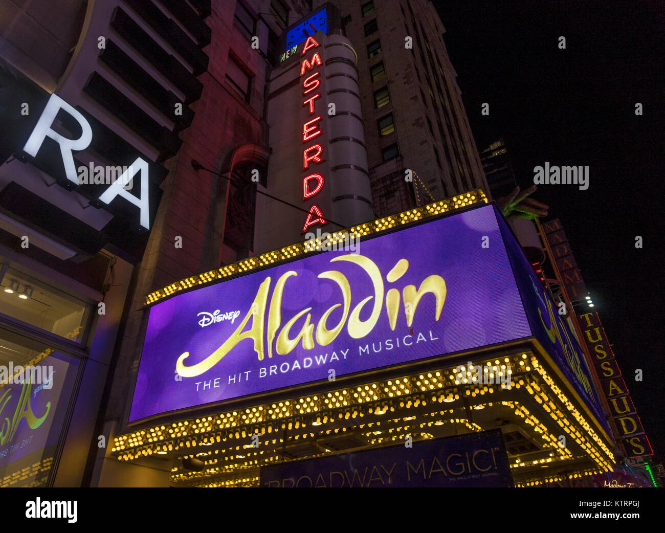 La Comedie Musicale De Disney Aladdin A L Amsterdam Theatre A New York City Photo Stock Alamy