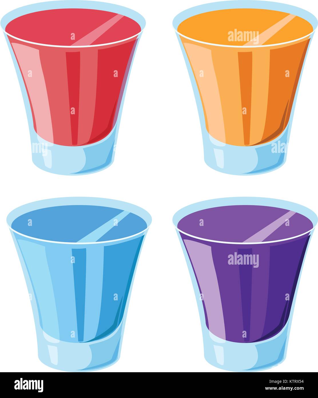 Illustration de 4 verres Illustration de Vecteur
