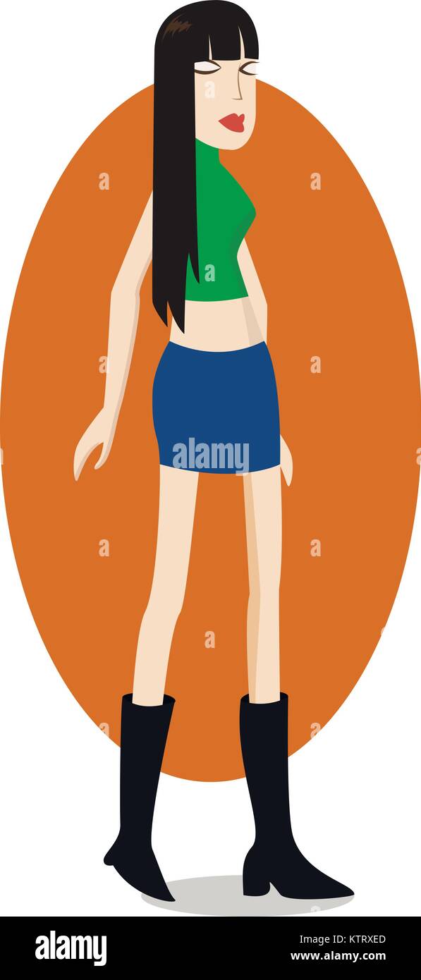Vector illustration fille tendance Illustration de Vecteur