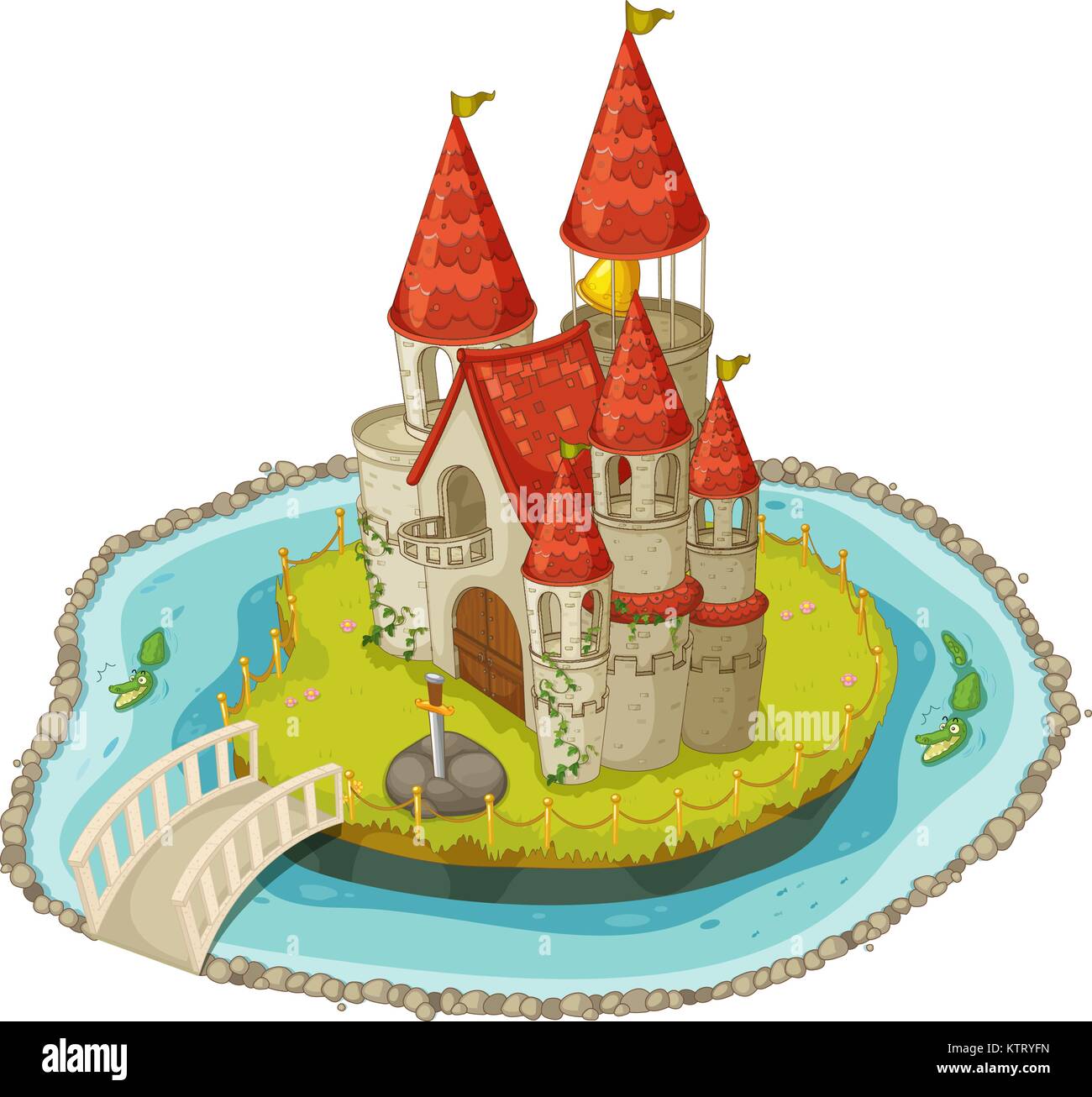 Illustration D Un Dessin De Chateau Image Vectorielle Stock Alamy