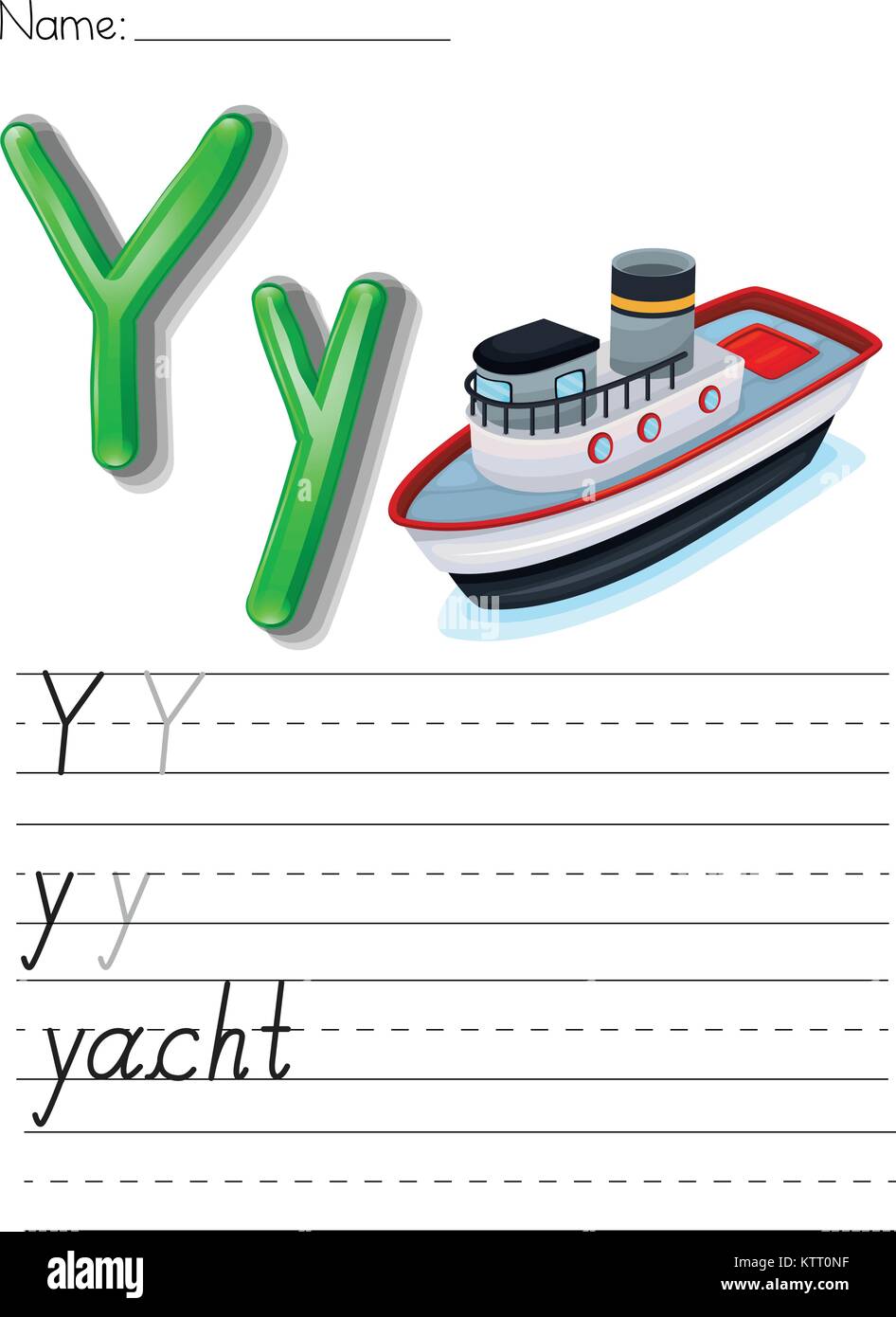 Feuille d'Alphabet sur papier blanc Illustration de Vecteur