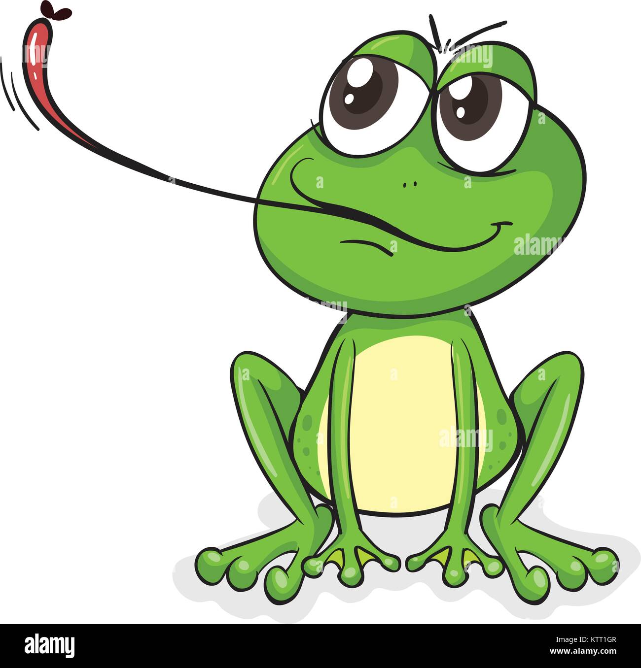 Illustration d'une grenouille sur un fond blanc Illustration de Vecteur