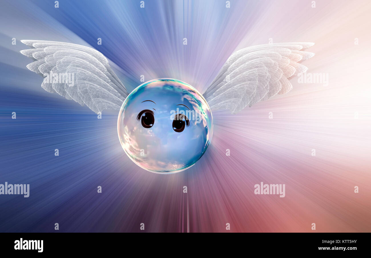 Bulle de savon conceptuel flying Banque D'Images