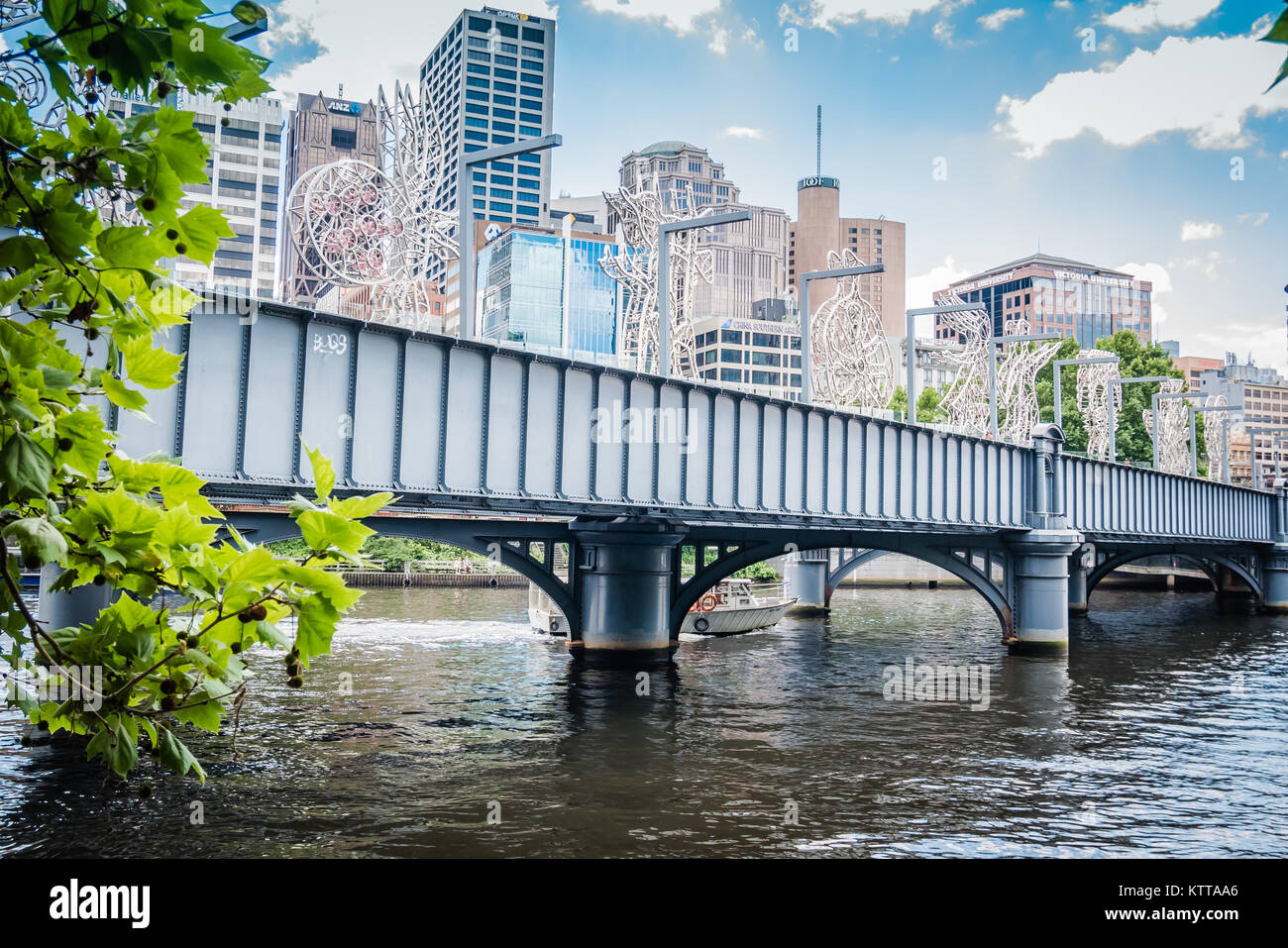 Pont sandridge Melbourne Banque D'Images