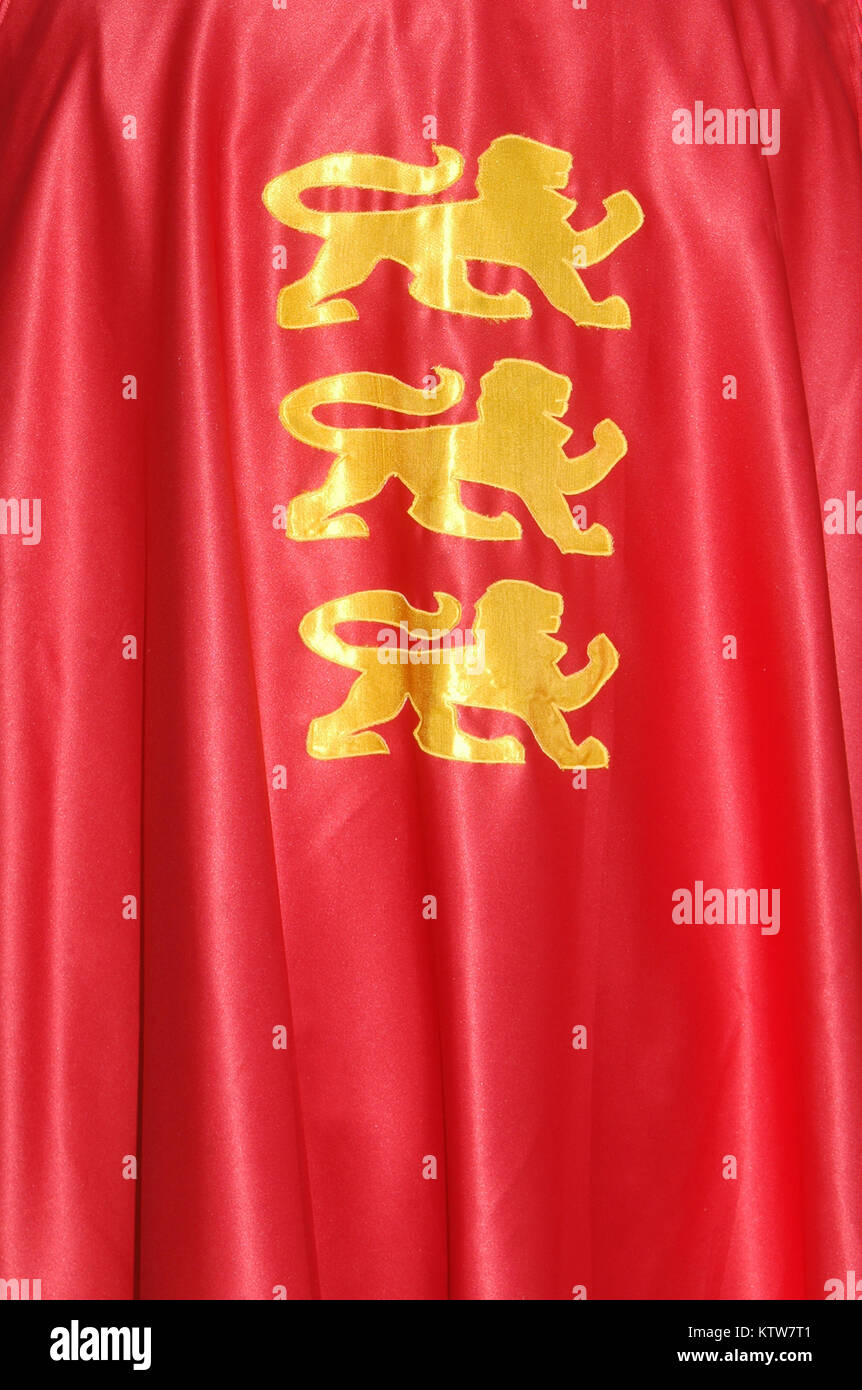 Manteau héraldique décoré avec des lions Banque D'Images