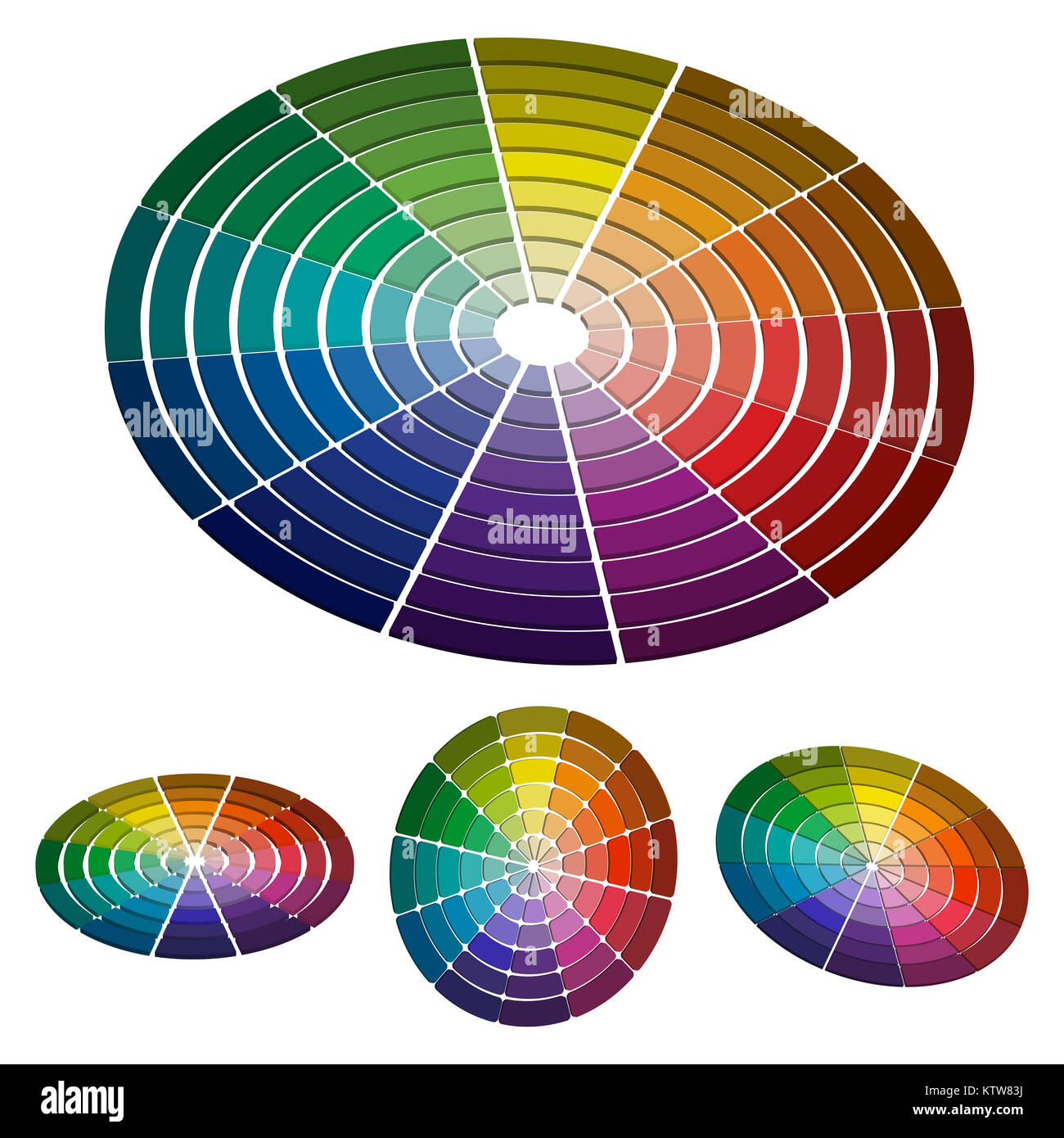 La roue, à l'ombre de couleurs. Icône vecteur, cercle de couleur Banque D'Images